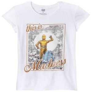 Girls Star Wars C-3PO & R2-D2 Tee, Size Large
